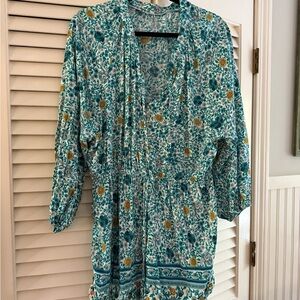 Cupshe Green and Orange Floral Romper